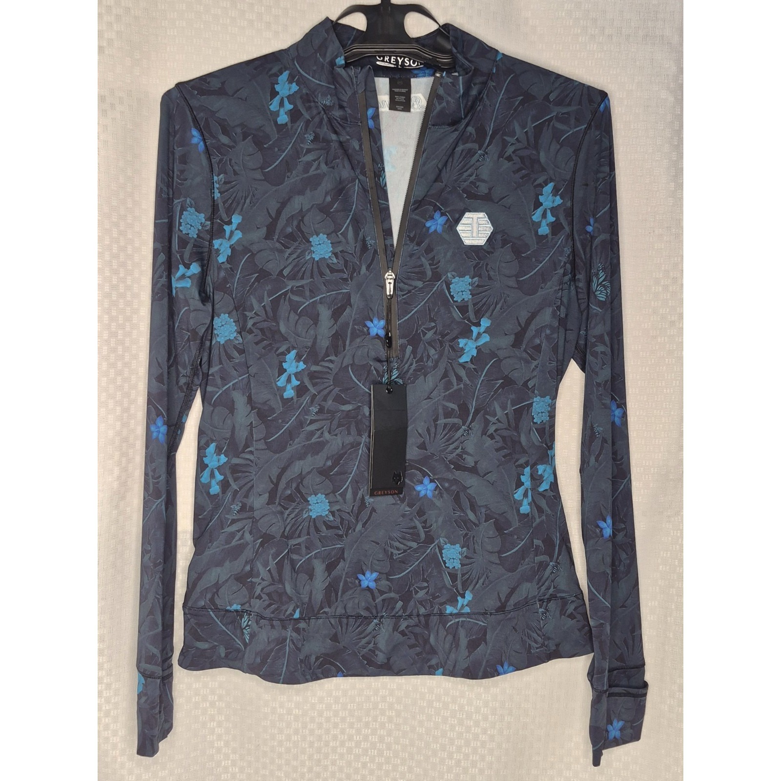 Greyson Lost Bloom Bettinardi T-Hive Nwt$132 Golf Ladies L Long Sleeve 1/4 Zip